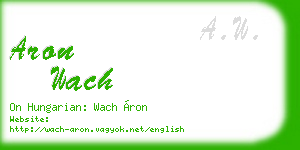aron wach business card
